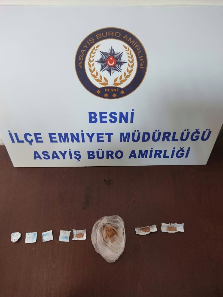 Besni’de uyuşturucu madde ele geçirildi