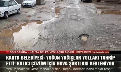 KAHTA BELEDİYESİ’NDEN YOL ONARIM ÇALIŞMALARI HAKKINDA KAMUOYU DUYURUSU YAYINLADI