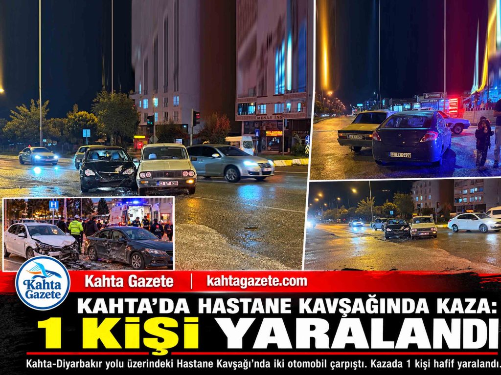 Kahta’da Hastane Kavşağında Kaza: 1 Kişi Yaralandı